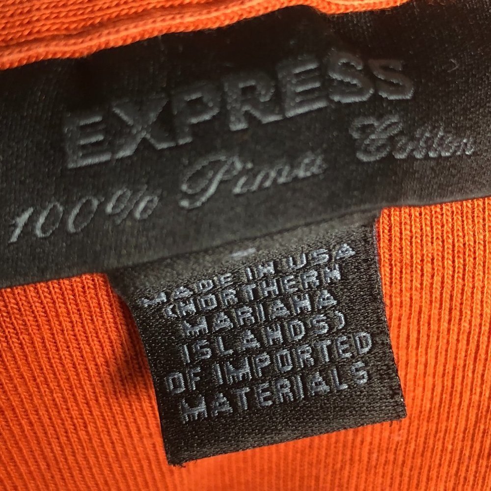 Express Solid Print Rust Brown/ Burnt Orange Mens… - image 2